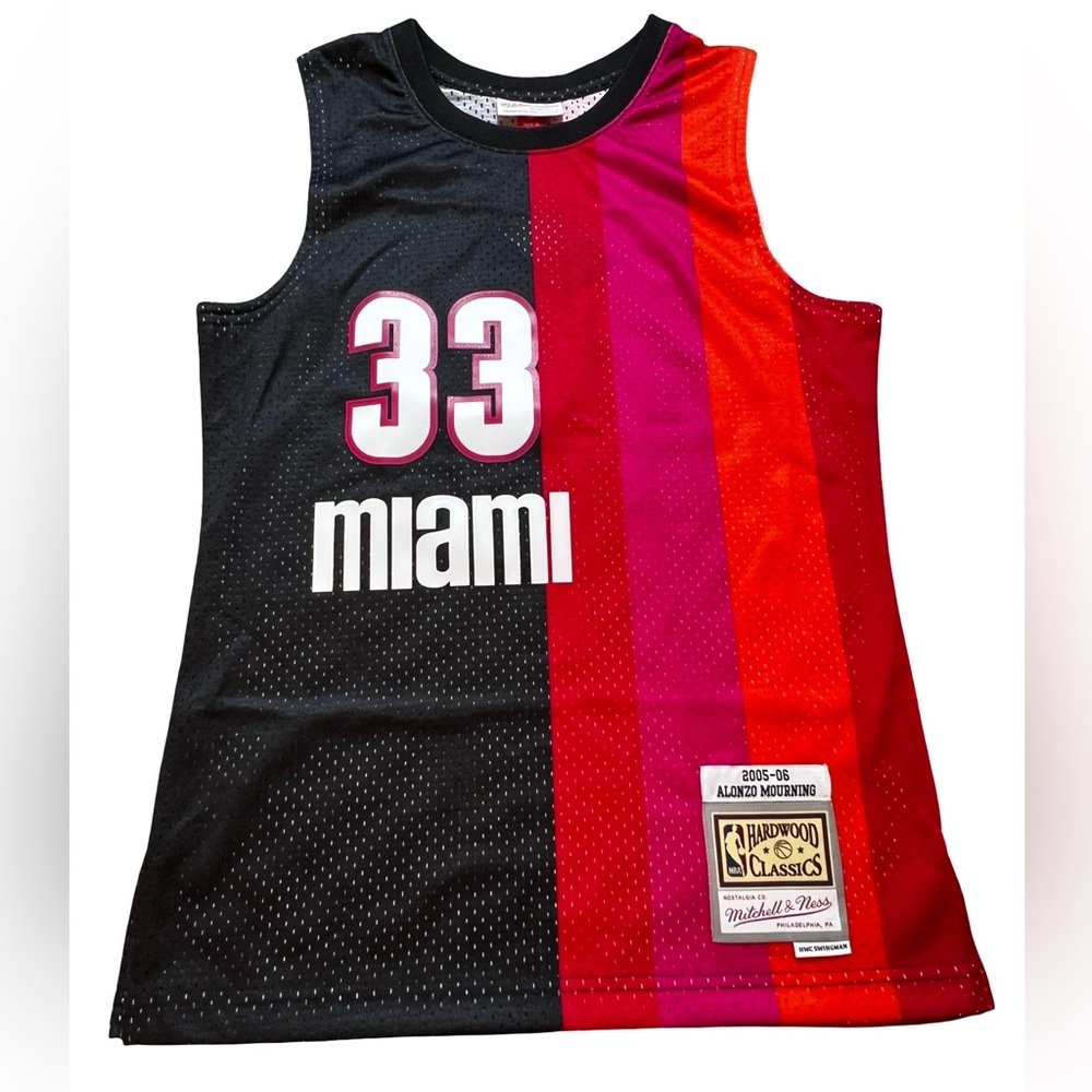 Mitchell &‎ Ness Alonzo Mourning #33 Miami Heat Jersey Hardwood Classics small